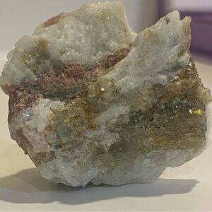💎 WOW 💎 Aquamarine, Pink Tourmaline in Quartz w/ Golden Mica